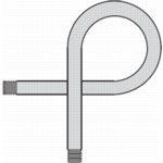 Pigtail Siphon, 90° Brass 1/4