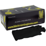 Gloves, Medium Nitrile Disp Black Mamba 100/Bx