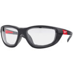 Safety Glasses, Black/Clear w/Gaskets Performance