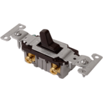 Toggle Switch, 2Pole Brown 15A 120/277VAC w/Ground