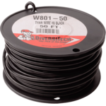 Copper Wire, 8 Gauge 50' Spool Black Stranded THHN